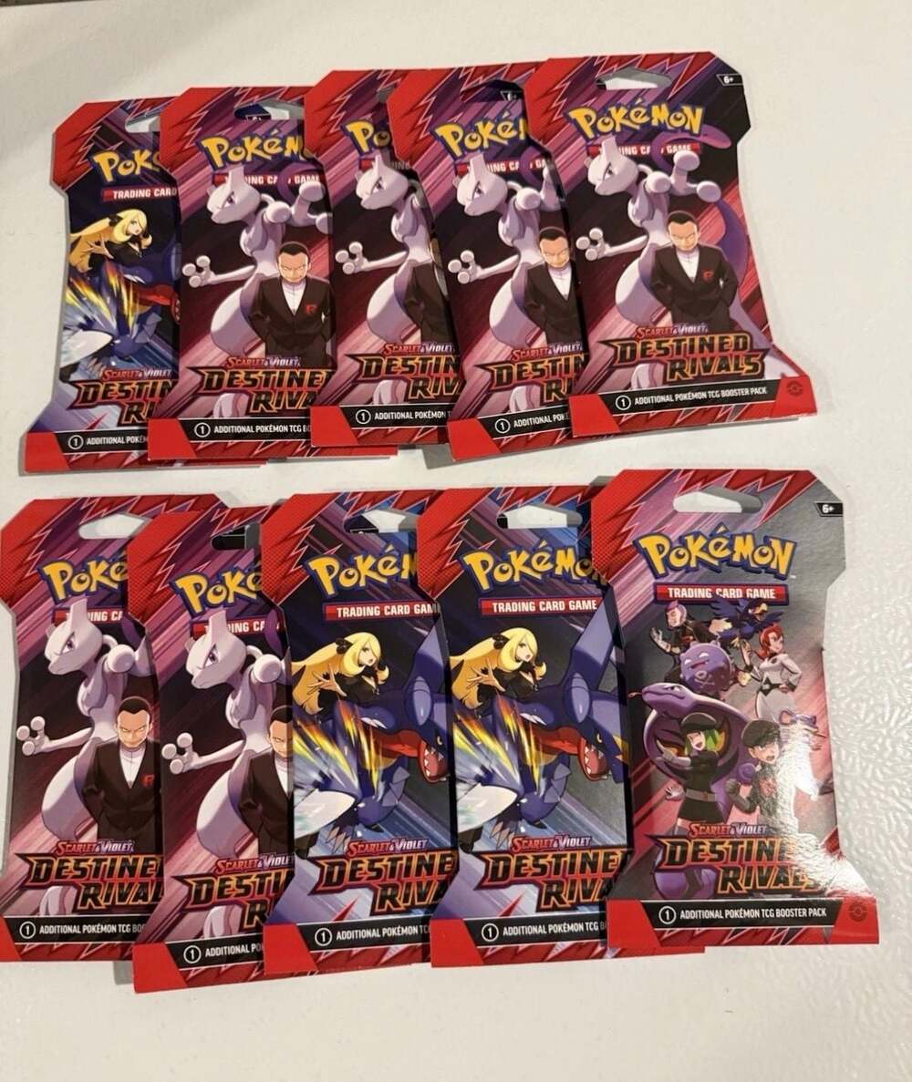 Pokémon Scarlet & Violet: Destined Rivals Sleeved Booster Pack lot of 10
